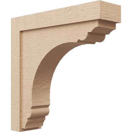 Ekena Millwork 6"W x 24"D x 24"H Thin Warren Rough Cedar Woodgrain TimberThane Corbel, Primed Tan CORUR06X24X24WARRCPR